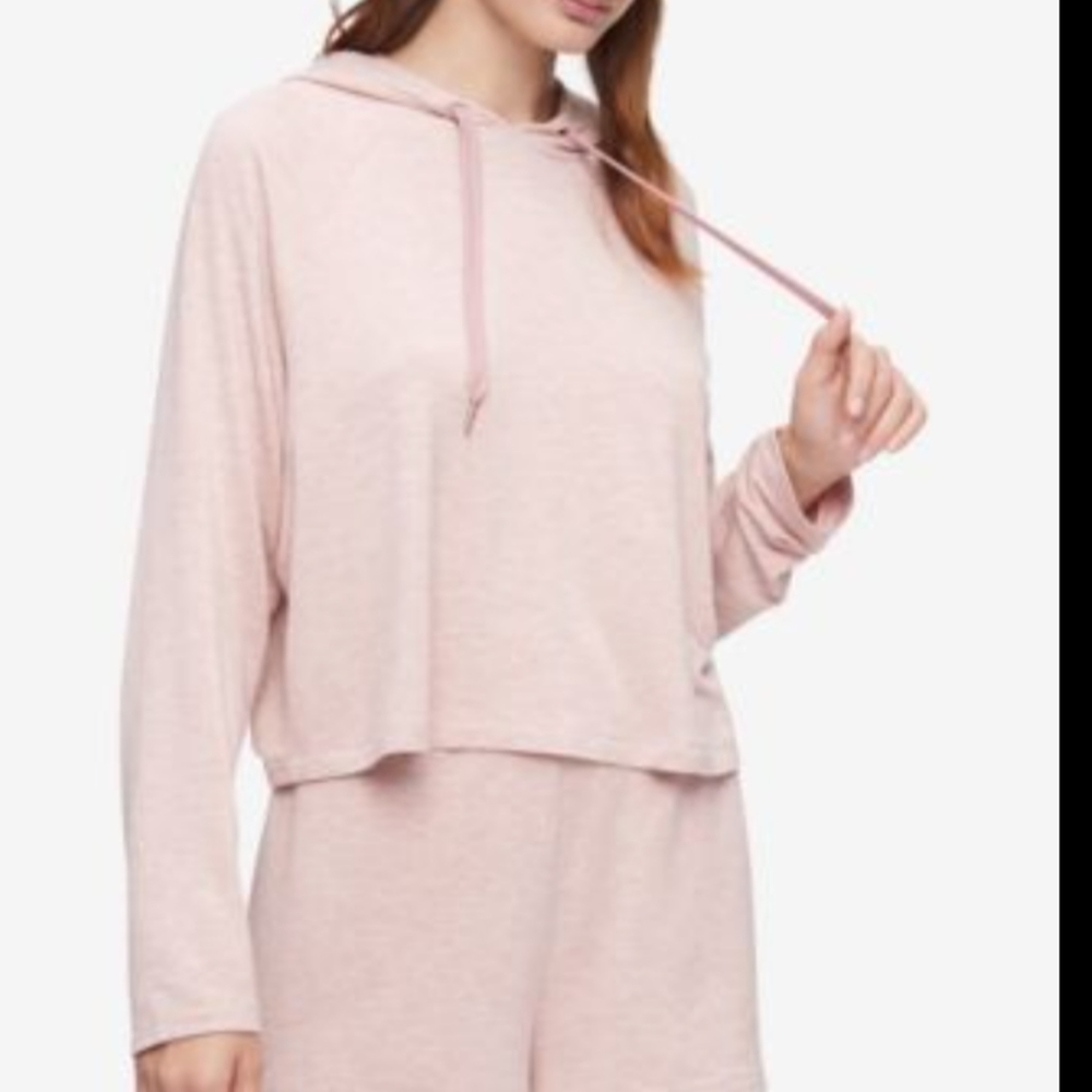 Calvin Klein Pure Lounge Long Sleeve Hoodie Fresh Pink Heather L